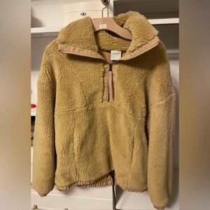 Varley Tan Sherpa Sweater